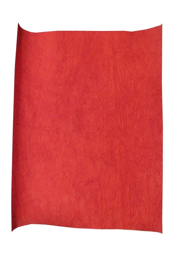 IMPRINT Big Size Decorative Sheets, Crushed/Leather Finish Pack of 4(2 Red and 2 Off White) - Image 5